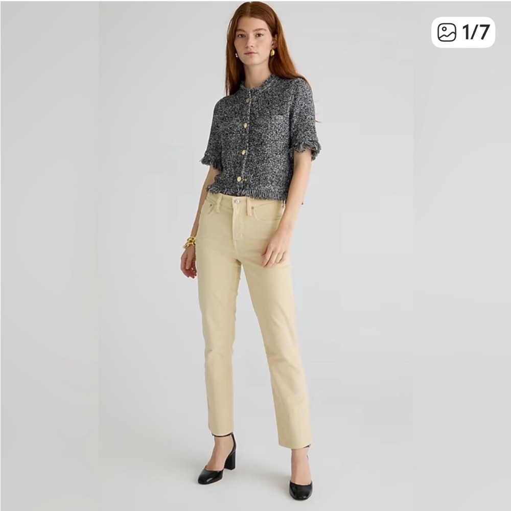 J. Crew Cream Straight Leg Jeans